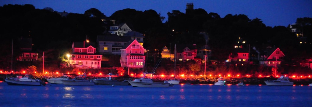 Hull Harbor Illumination Rememberence on the beach