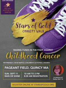 Stars of Gold Walk for Childhood Cancer 2016 in Quincy MA