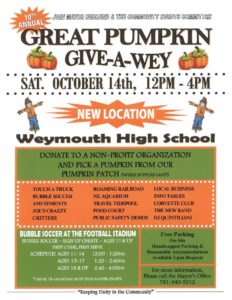 The Great Pumpkin Give a Wey 2017 in Weymouth MA