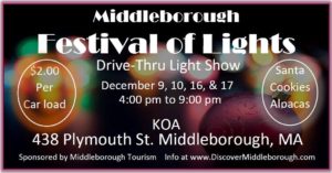 Middleborough Festival of Lights at KOA Campgrounds 2017 