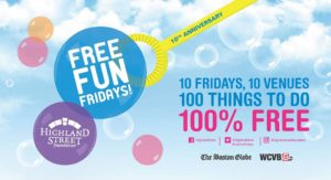 Highland Foundation Free Fun Fridays Summer 2018 South of Boston and Beyond