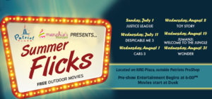 Free Outdoor Movies 2018 at Patriot Place Foxboro MA