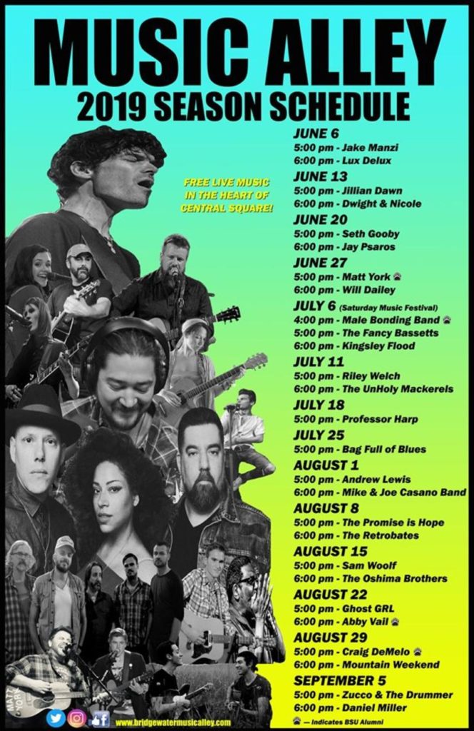 Bridgewater Music Alley Free Summer Concerts 2019 